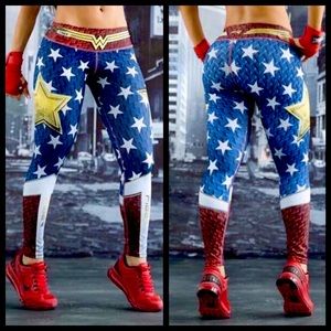 Fiber Sportwear leggings, Wonder Woman limited edition, New with tags,One size.